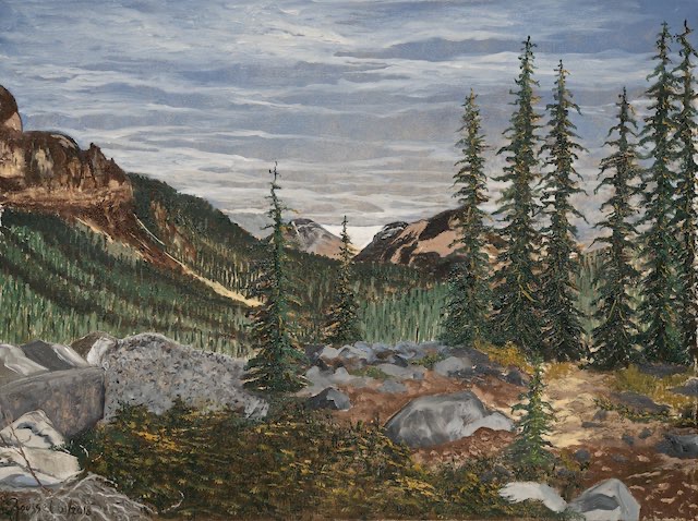 <B>The Yellow Maple</B> <span style=color:red>●</span> <BR>Oil on canvas  <BR>50.8 cm x 40.64 cm  (20