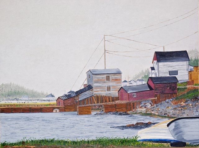 <B>Rainy Day</B>  <BR>Baccalieu Trail, N.L.  <BR>Oil on canvas   <BR>45.72 cm x 60.96 cm  (18